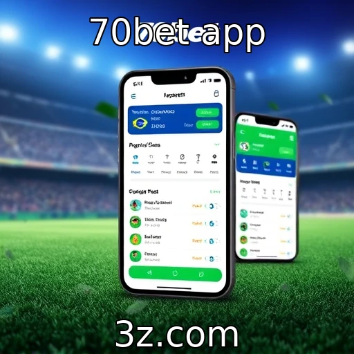 Crescimento das apostas móveis no Brasil : 70bet app
